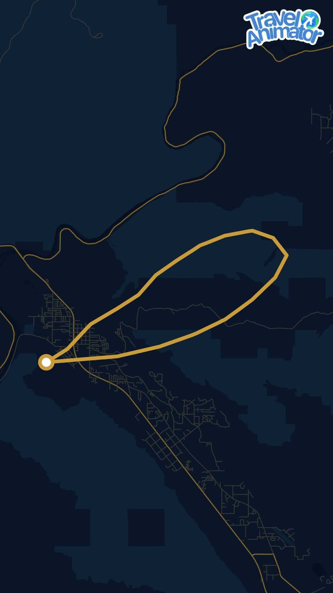 Map preview of the Slickrock mountain bike loop, Moab route