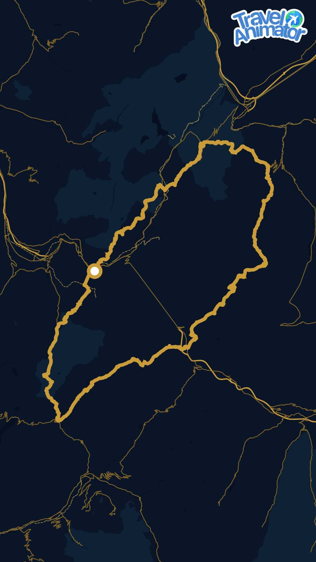Map preview of the Tour du Mont Blanc route