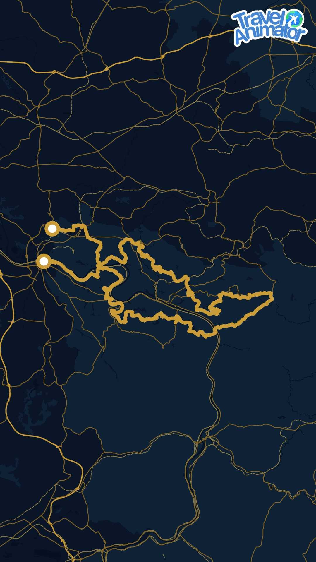 Map preview of the Malerweg route