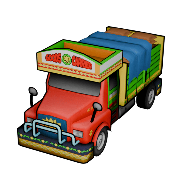 Indian Lorry With Goods