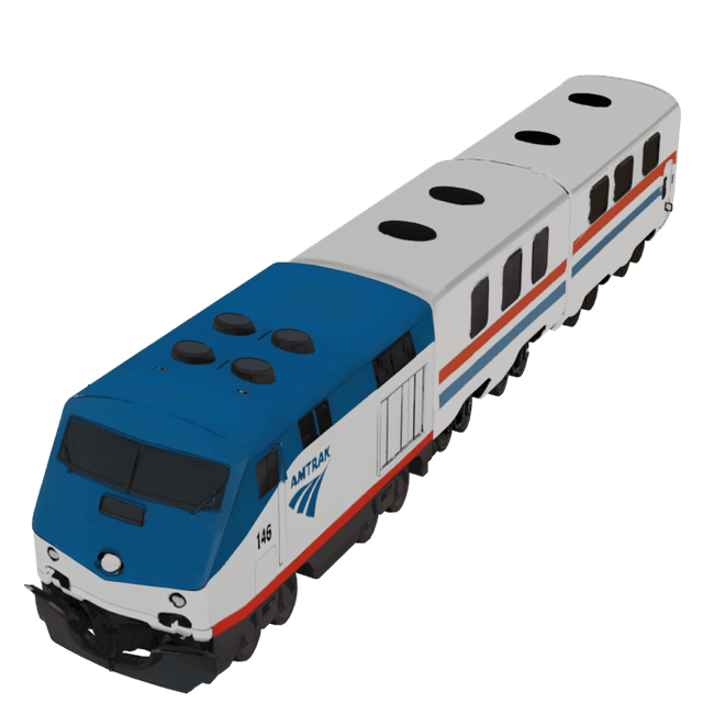 Amtrak Train 3D model