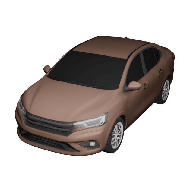 Dacia Logan 3D model thumbnail