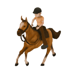 Riding Horse 3D model