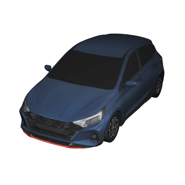 Hyundai i20 3D model thumbnail