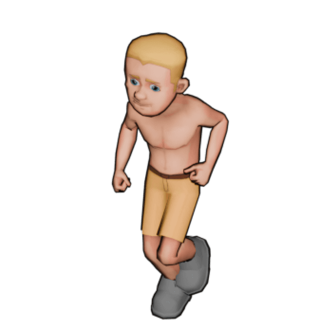 Male Run Shorts 3D model