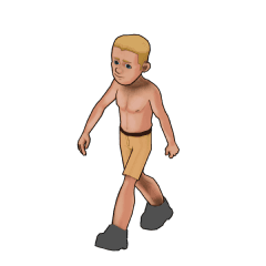 Male Walk Shorts 3D model
