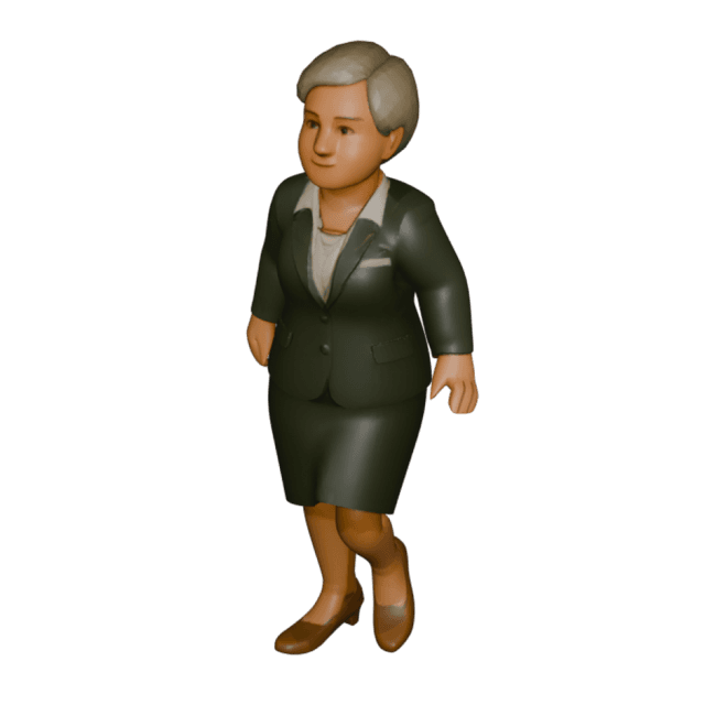 Realtor Female Old 3D model
