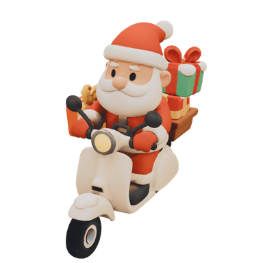 Santa Scooty 3D model