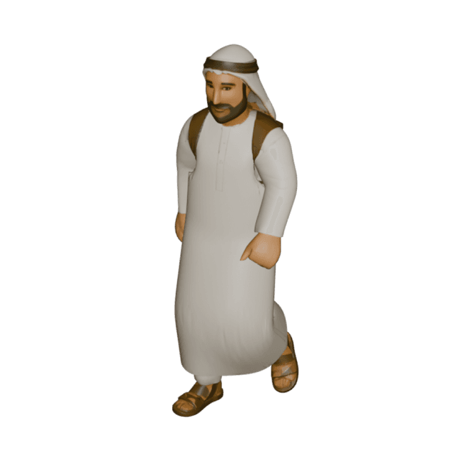 Tourist Arabic Male 3D model