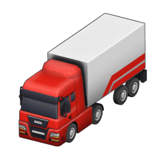 Modern Truck Bare 3D model