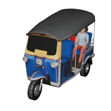 Tuk Tuk 3D model for Travel Animator