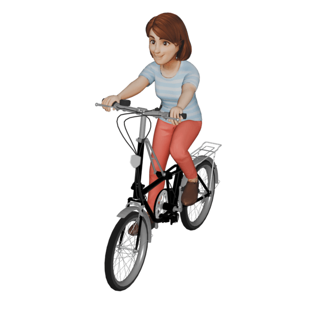 Folding Bike Female 3D model