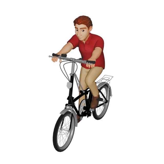 Folding Bike Male 3D model