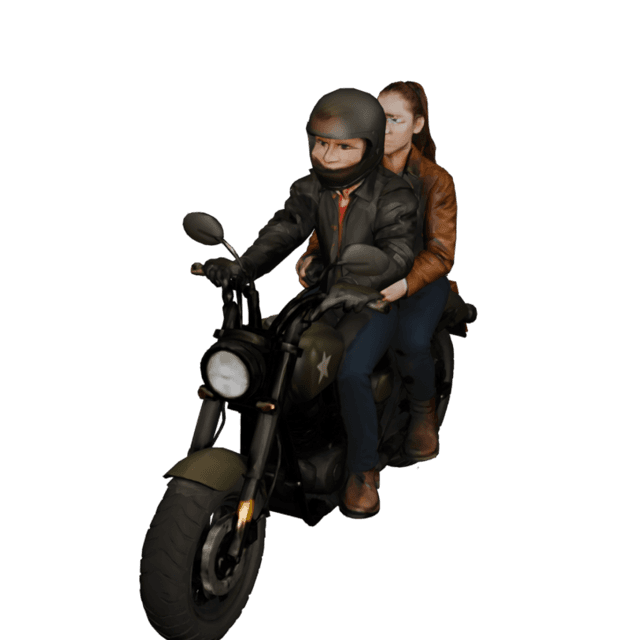 Motorcycle Couple 3D model