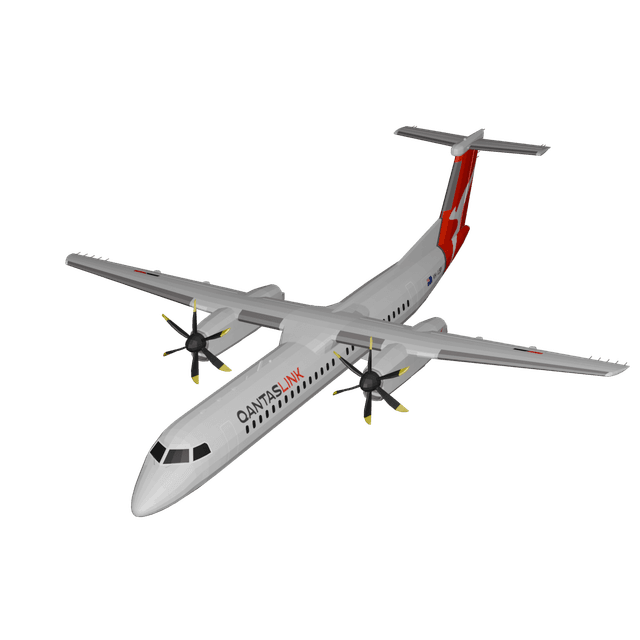 Dash-8 Airplane 3D model
