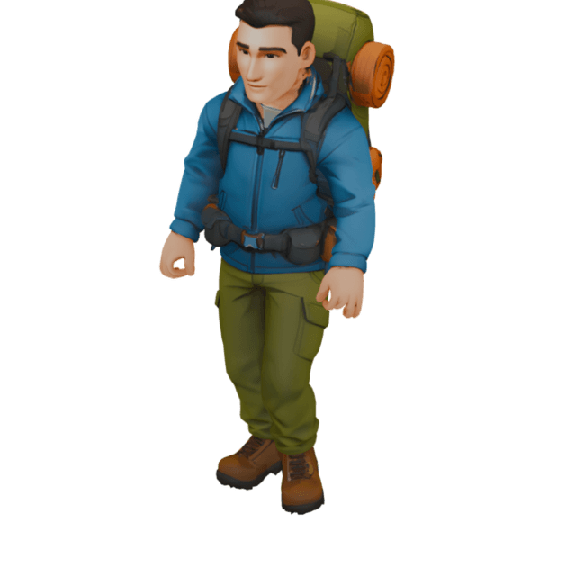 Hiker Man 2 3D model