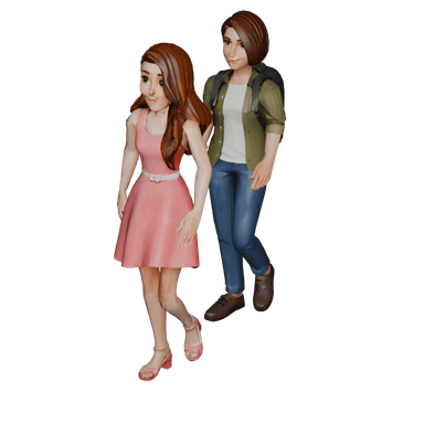 Couple 4 3D model for Travel Animator