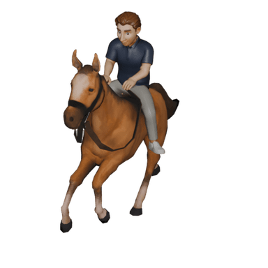 Male Horse Rider 3D model for Travel Animator