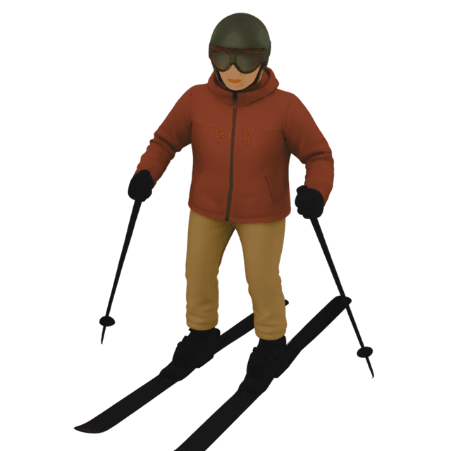 Skier Female 3D model