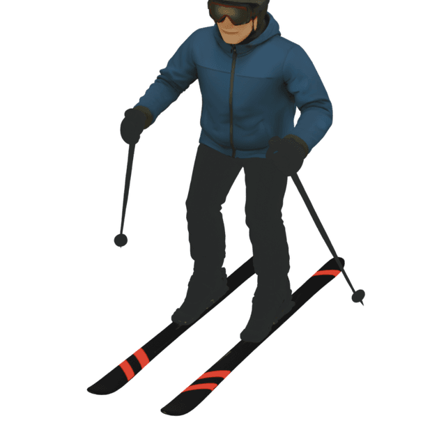 Skier Male 3D model