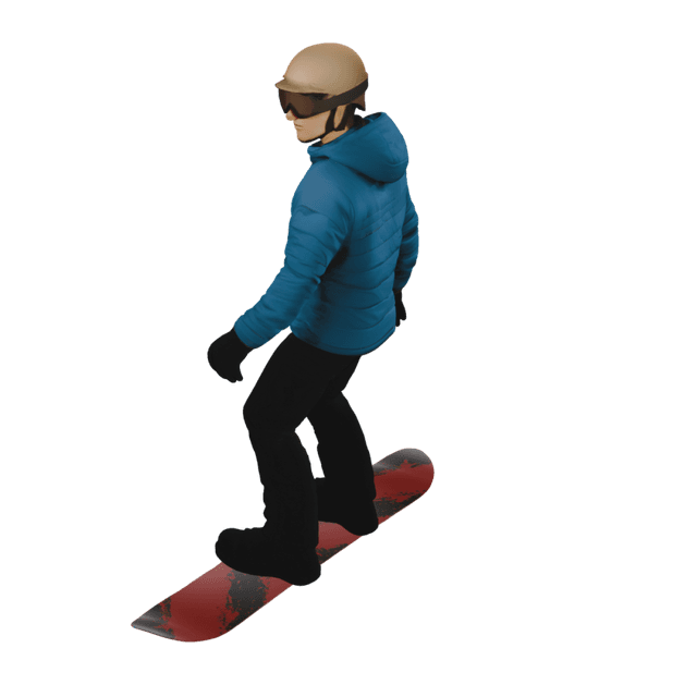 Snowboarding male 3D model
