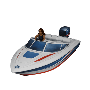 Speedboat Female 3D model for Travel Animator