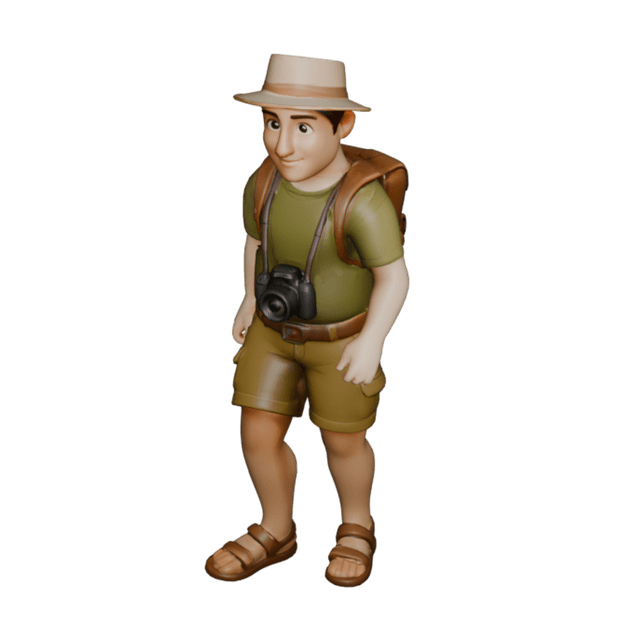 Tourist Male 3D model