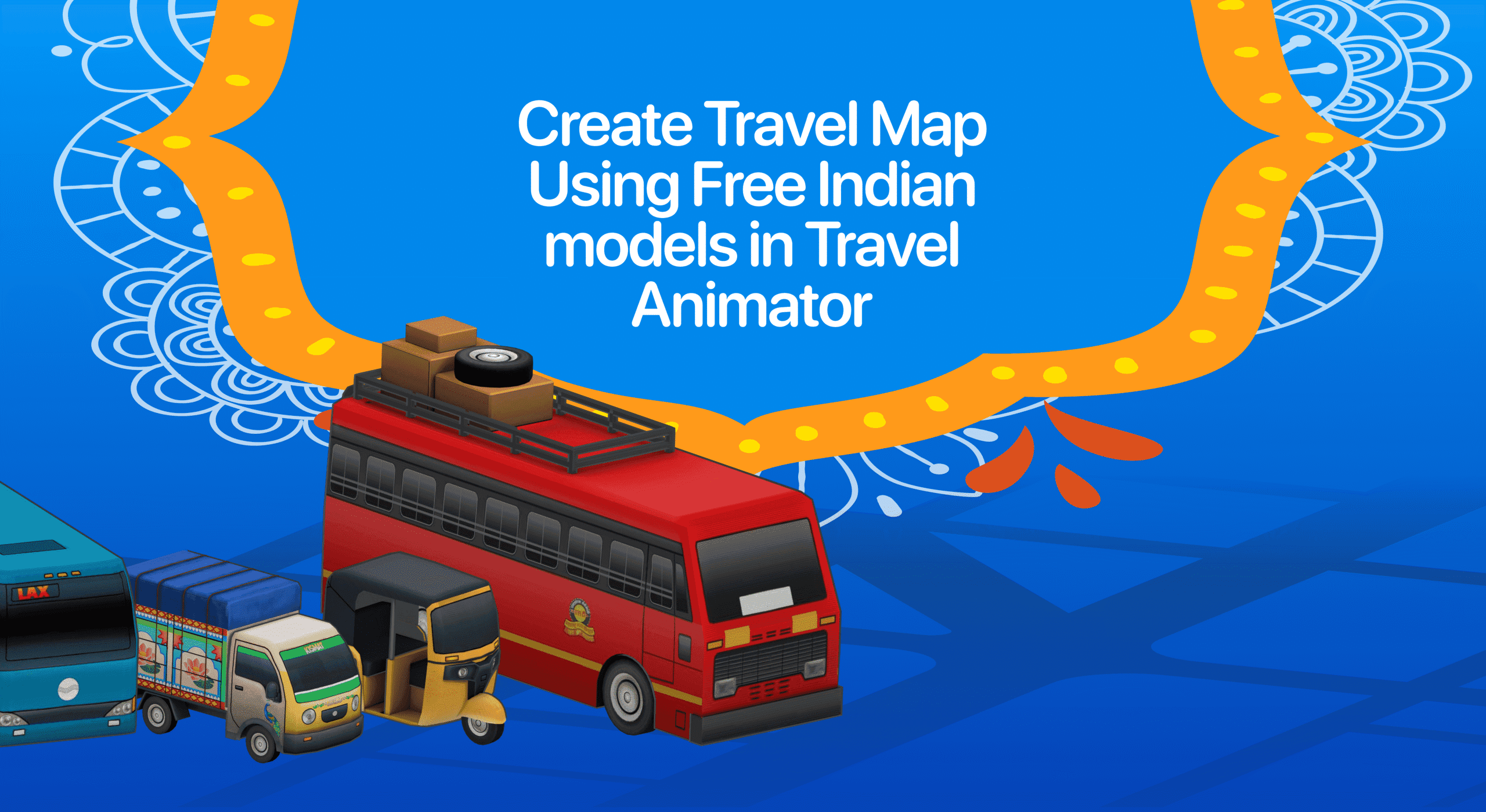 Create Travel Map Using Free Indian Models in TravelAnimator