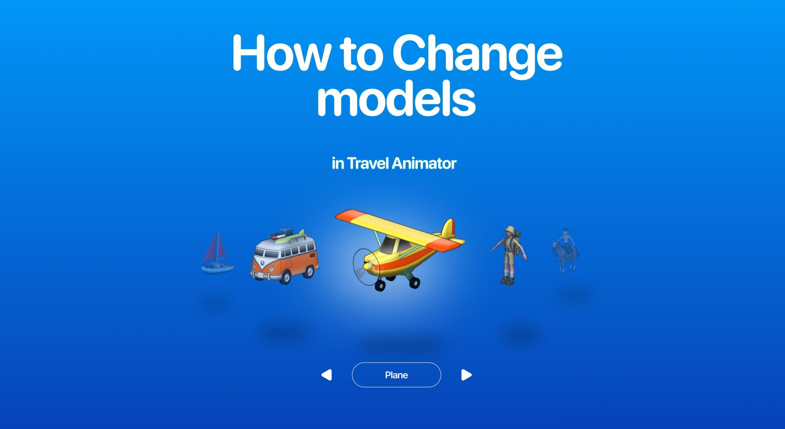 How to Change Travel Models in TravelAnimator