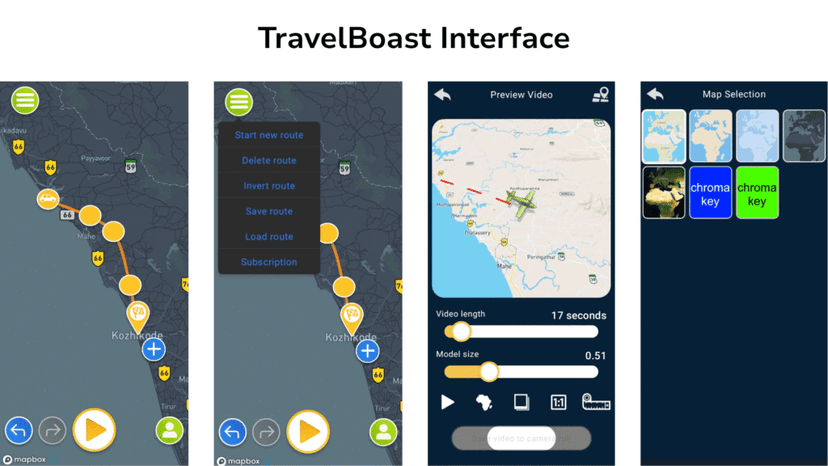 TravelBoast Interface