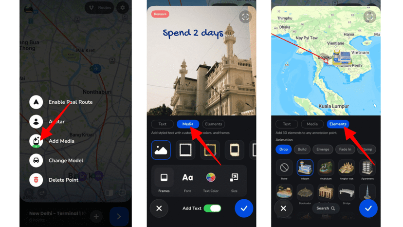 Customising text and elements for individual destinations