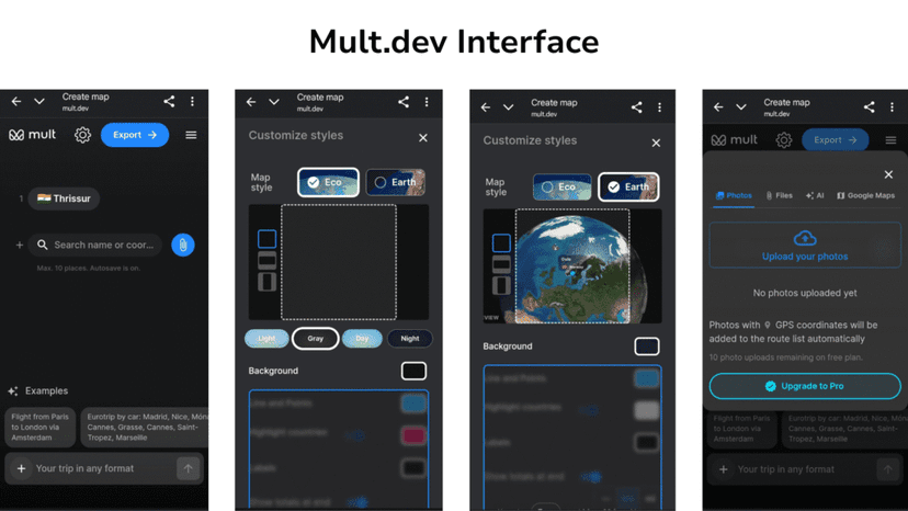 Mult.dev animated map interface comparison