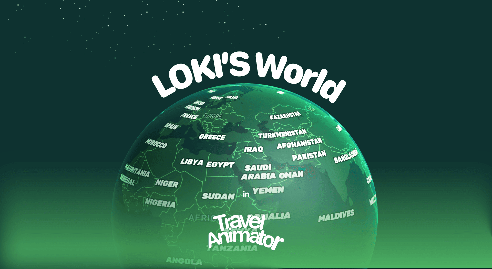 Loki’s World Map in Travel Animator