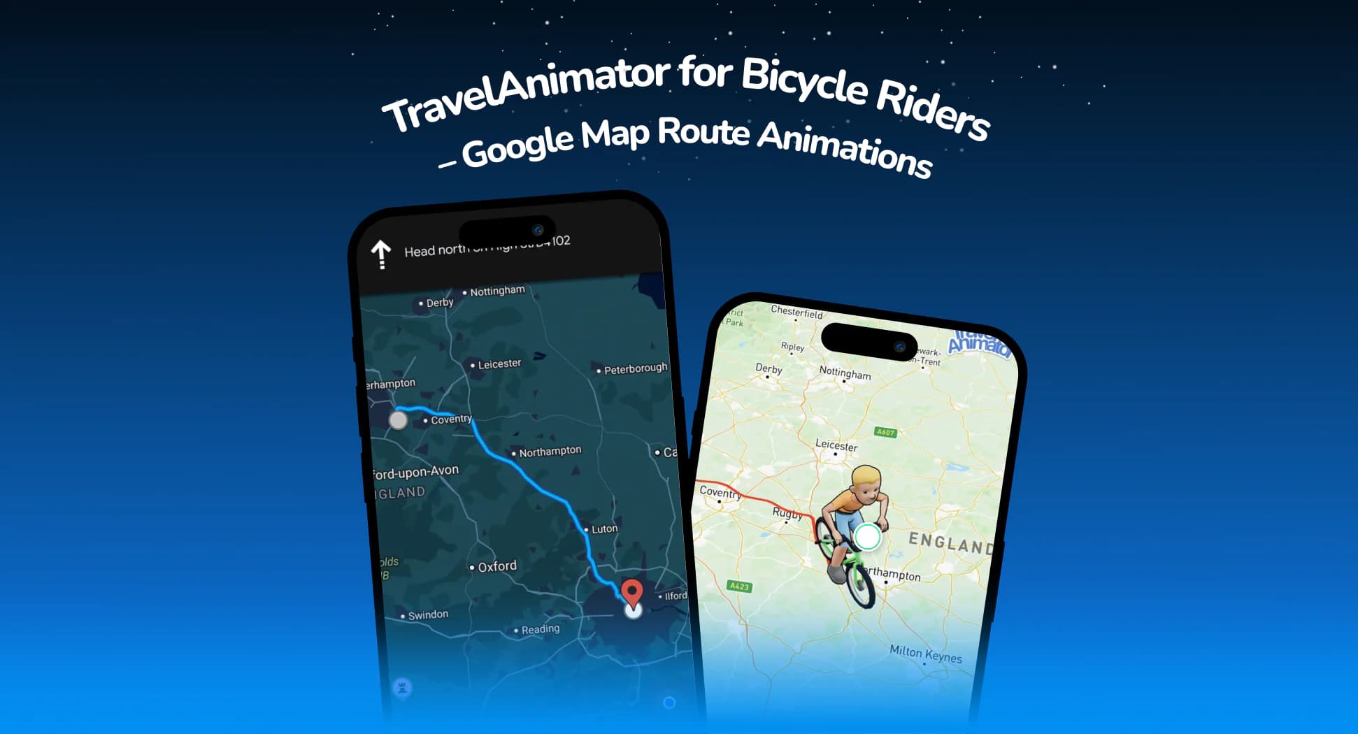 TravelAnimator for Bicycle Riders – Google Map Route Animations