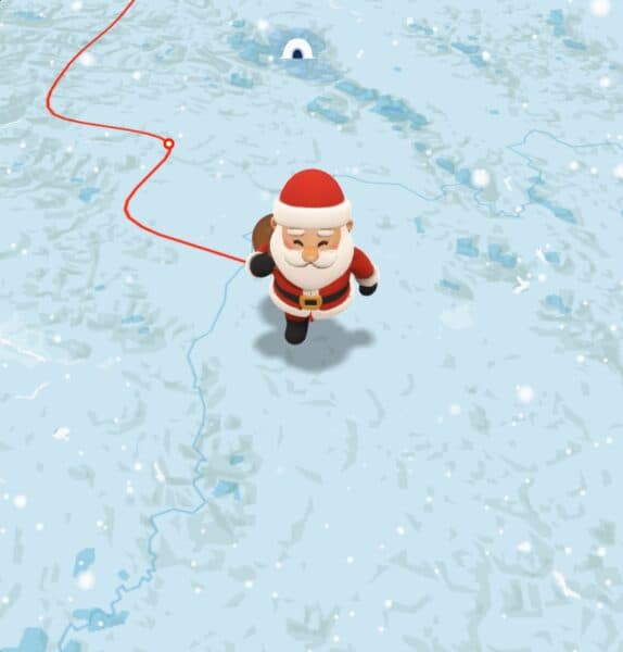 The Santa Claus model available for Christmas travel animations