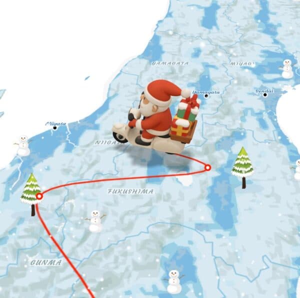 The Santa Scooter model available for Christmas travel animations