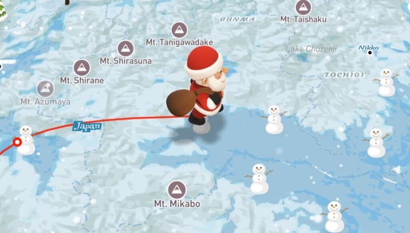 The Winter map style applied to a route in Travel Animator