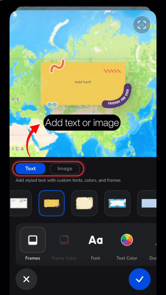 Adding an image at a point to create a reading pause