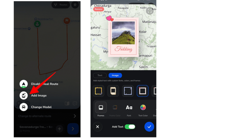 Adding images, text and elements from the media option