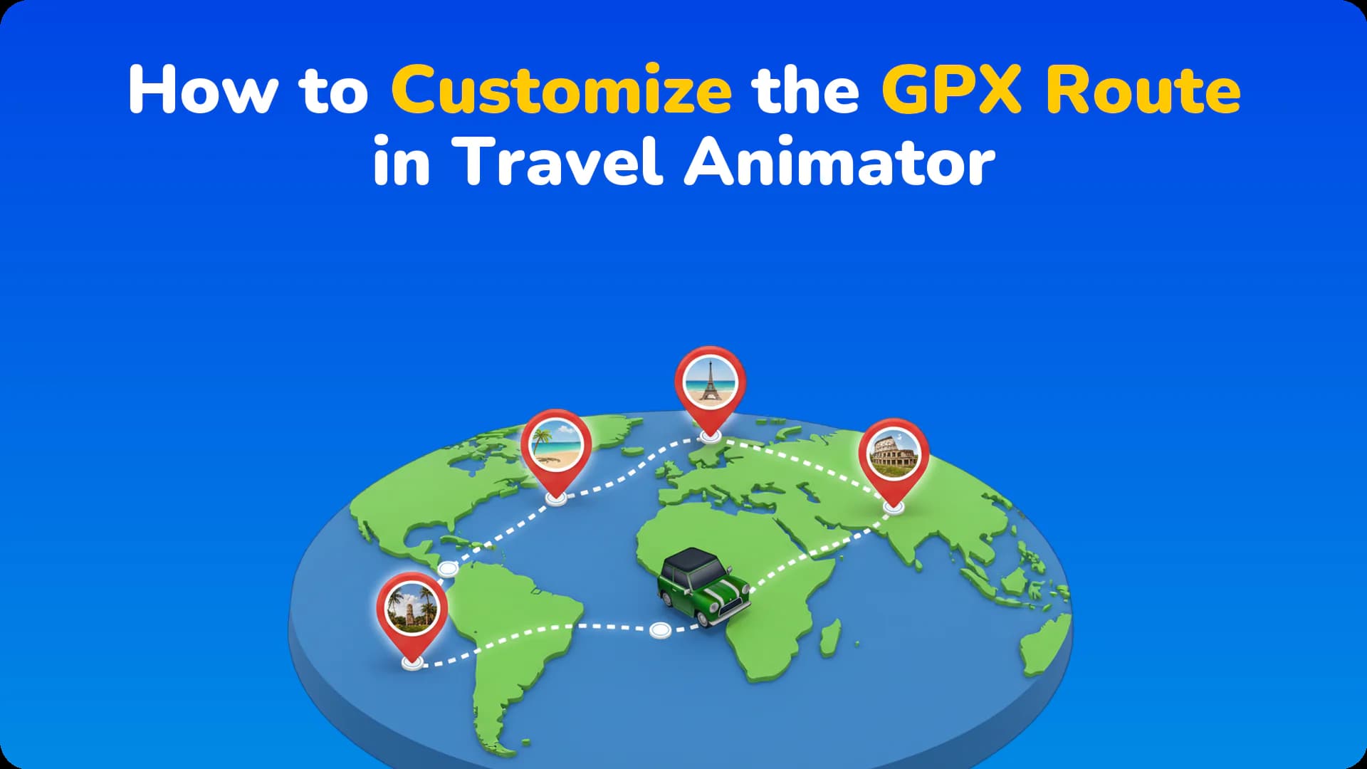 How to Customize the GPX Route in Travel Animator