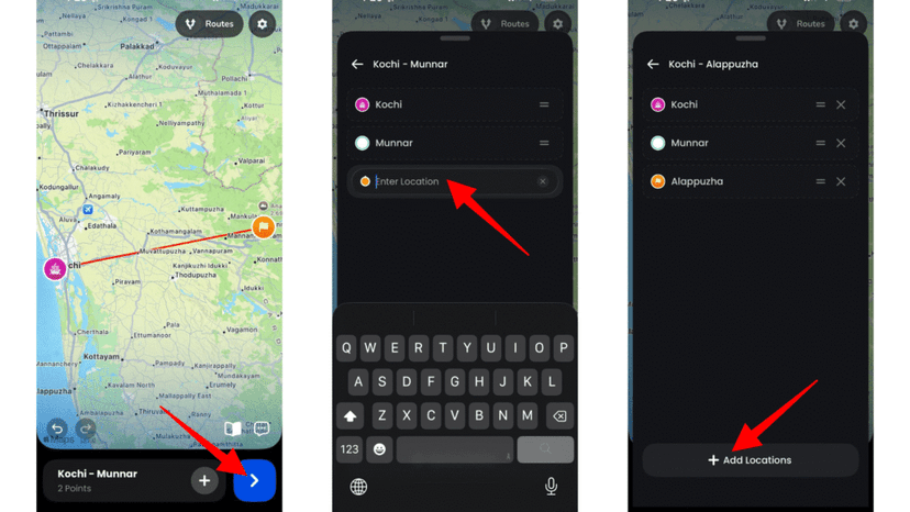 Adding and reordering multiple cities and bus stops