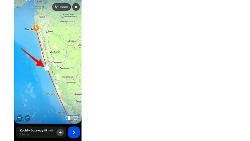 Finding the destination point where a 3D element should go