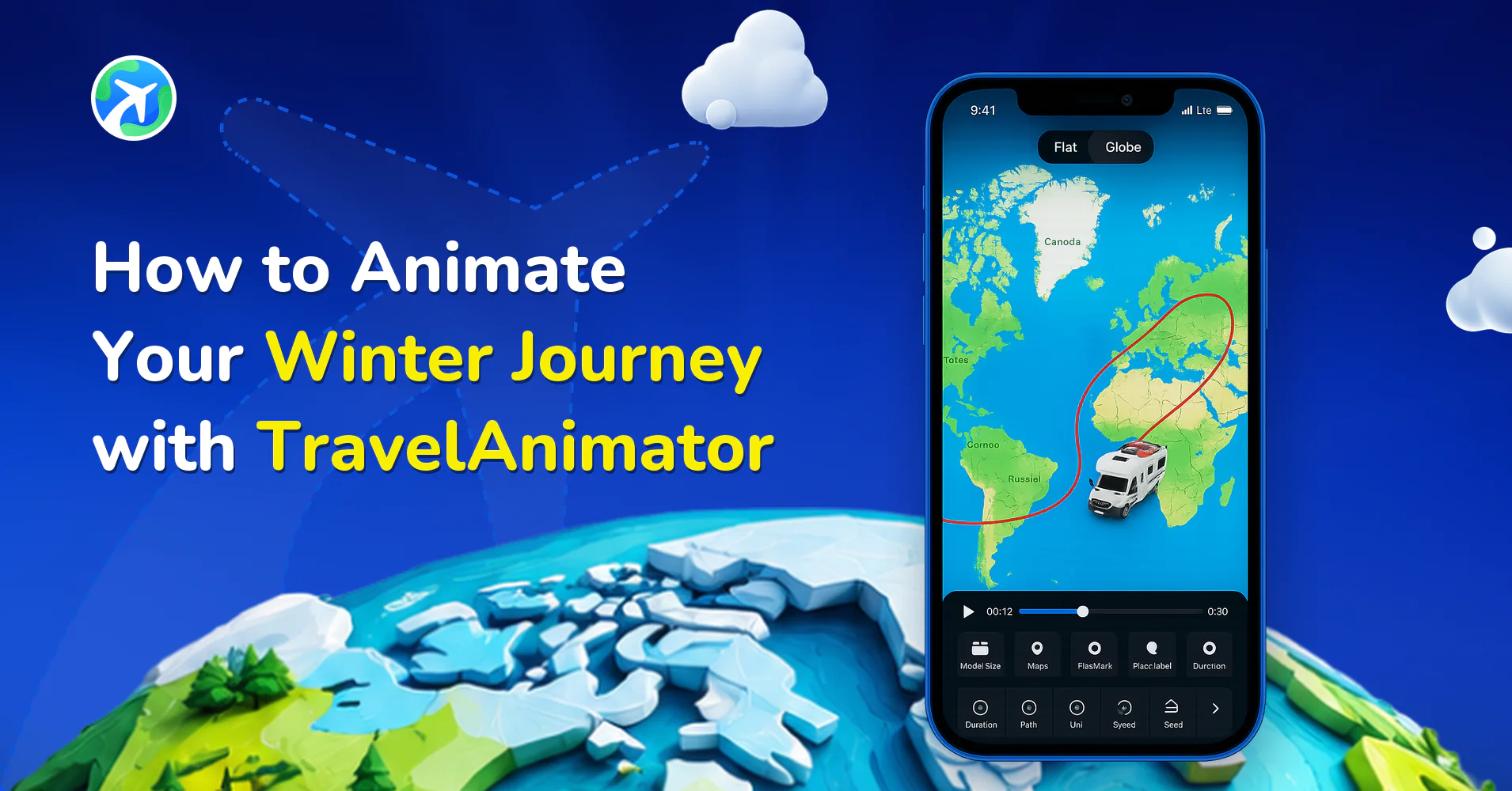 How to Animate Your Winter Journey with TravelAnimator
