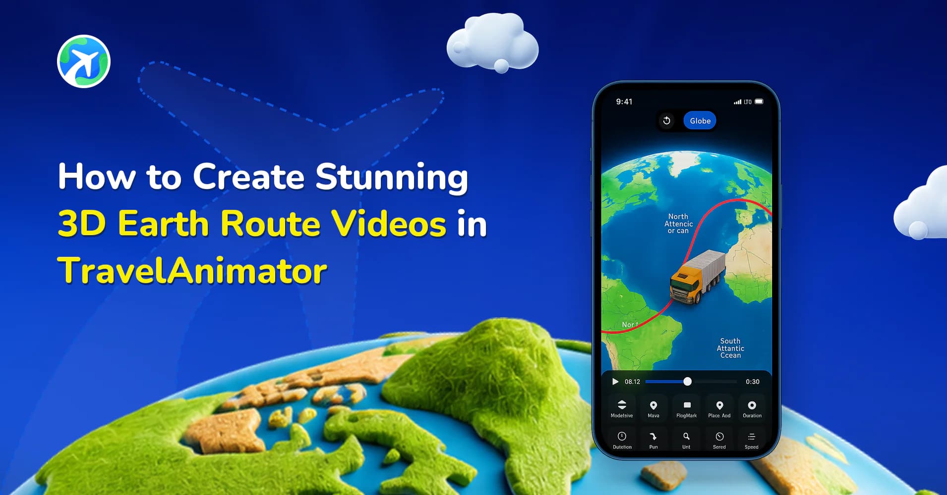 How to Create Stunning 3D Earth Route Videos in TravelAnimator