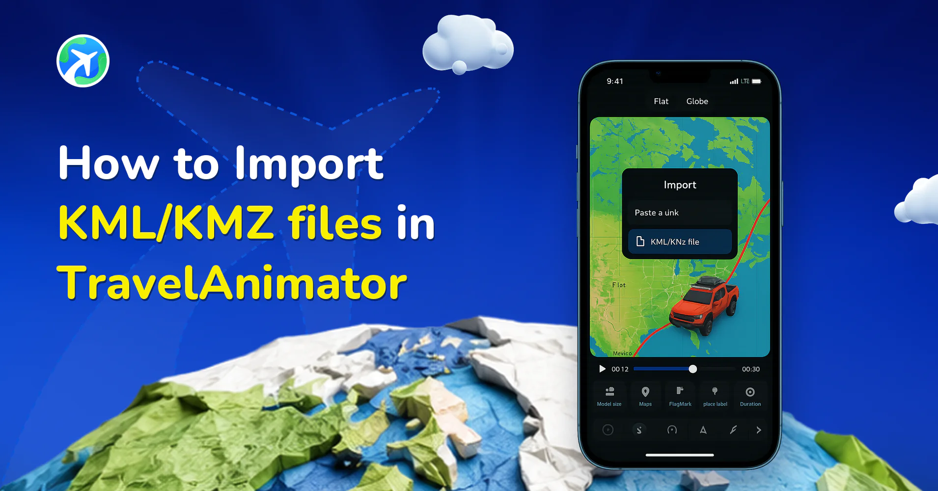 How to Import KML/KMZ files in TravelAnimator