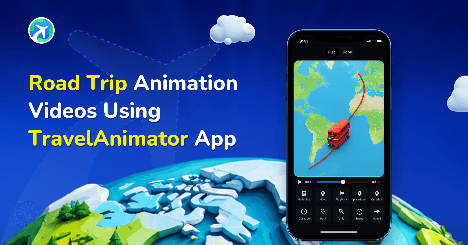 Road Trip Animation Videos Using TravelAnimator App