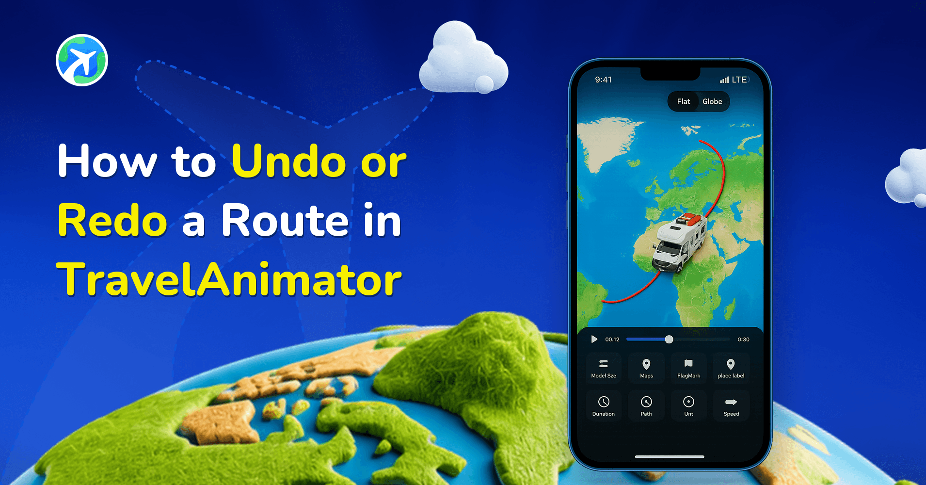 How to Undo or Redo a Route in TravelAnimator