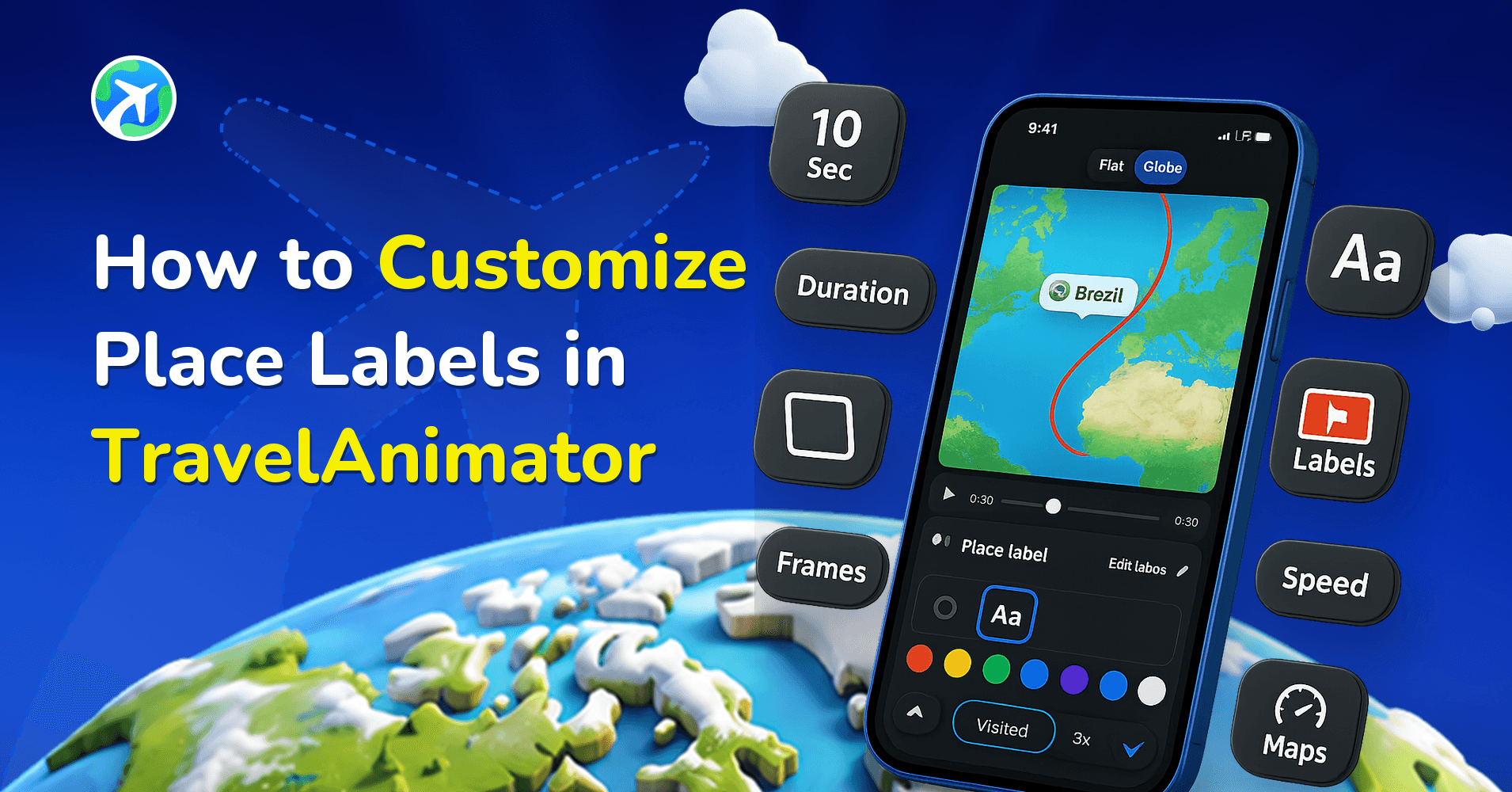 How to Customize Place Labels in TravelAnimator