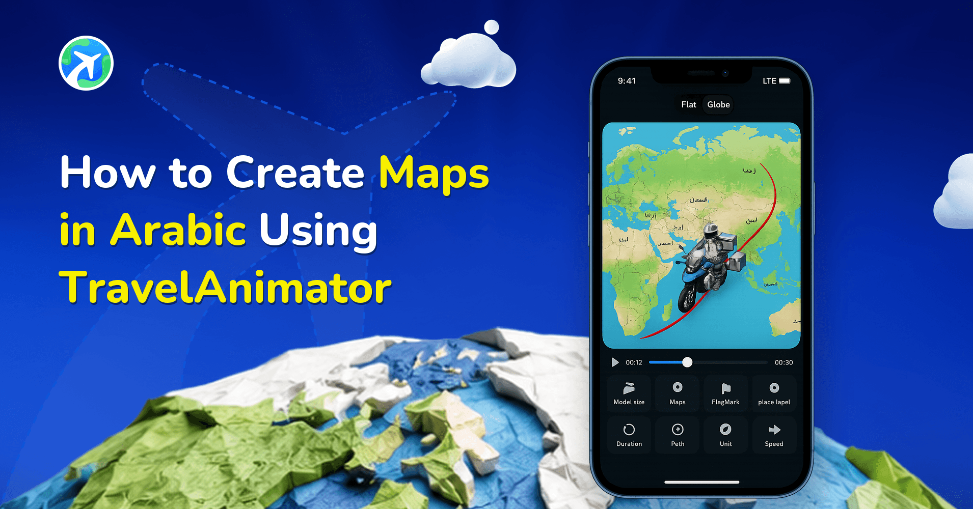 How to Create Maps in Arabic Using TravelAnimator