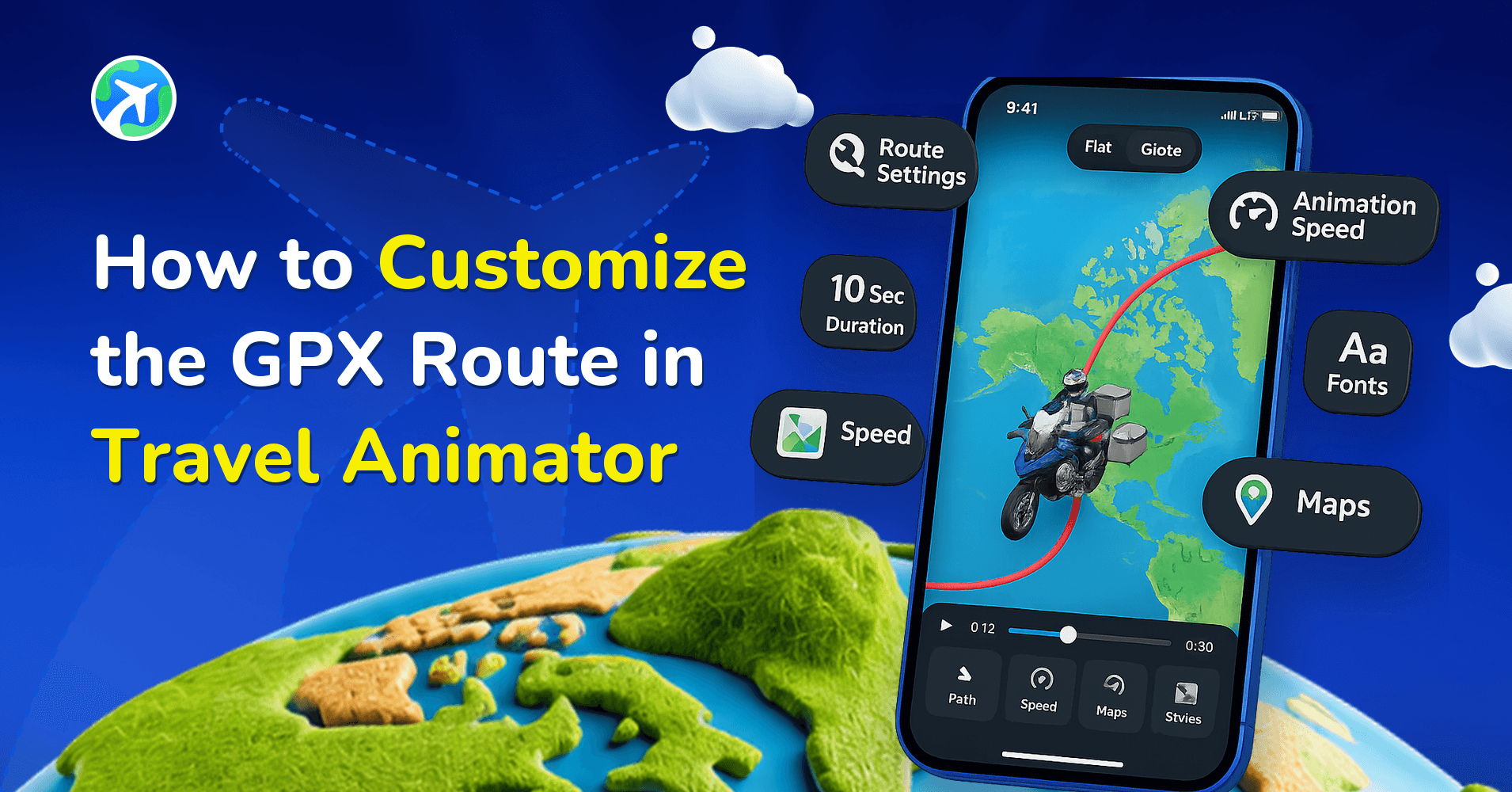 How to Customize the GPX Route in Travel Animator